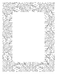 Flower Borders Coloring Books -KDP