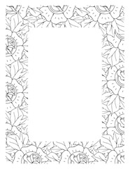 Flower Borders Coloring Books -KDP