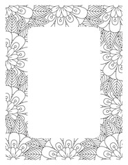 Flower Borders Coloring Books -KDP
