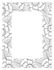 Flower Borders Coloring Books -KDP