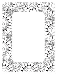 Flower Borders Coloring Books -KDP