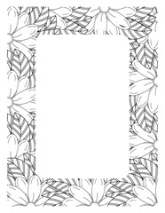 Flower Borders Coloring Books -KDP