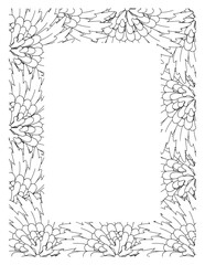 Flower Borders Coloring Books -KDP