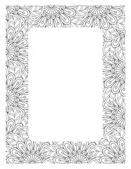 Flower Borders Coloring Books -KDP