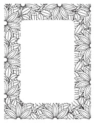 Obraz premium Flower Borders Coloring Books -KDP