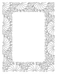 Flower Borders Coloring Books -KDP