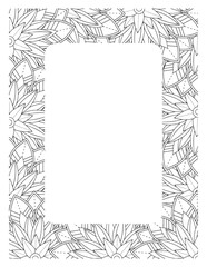 Flower Borders Coloring Books -KDP