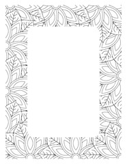 Flower Borders Coloring Books -KDP
