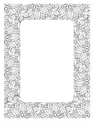 Flower Borders Coloring Books -KDP