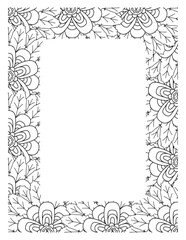 Flower Borders Coloring Books -KDP