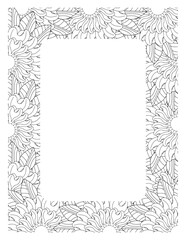 Flower Borders Coloring Books -KDP