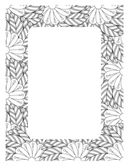Flower Borders Coloring Books -KDP