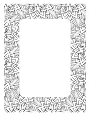 Flower Borders Coloring Books -KDP