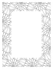 Flower Borders Coloring Books -KDP