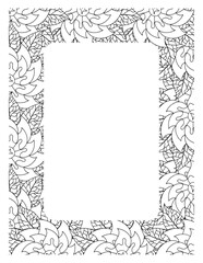 Flower Borders Coloring Books -KDP