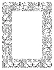 Flower Borders Coloring Books -KDP