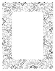 Flower Borders Coloring Books -KDP