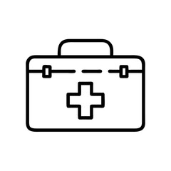 Obraz premium First Aid Kit Icon Essential Emergency Supplies for Home Office Outdoors Visual Guide