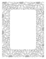Flower Borders Coloring Books -KDP