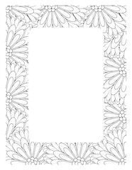 Flower Borders Coloring Books -KDP