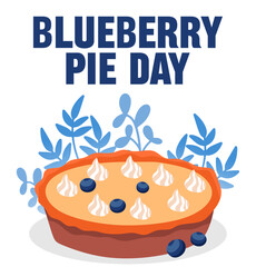National Blueberry Pie Day with delicious blueberry pie