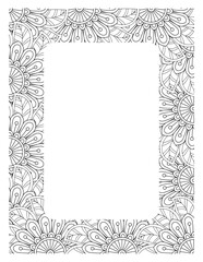 Flower Borders Coloring Books -KDP
