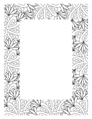 Flower Borders Coloring Books -KDP