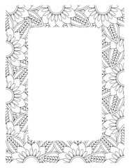 Flower Borders Coloring Books -KDP