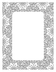 Flower Borders Coloring Books -KDP