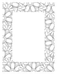 Flower Borders Coloring Books -KDP