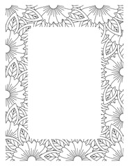 Obraz premium Flower Borders Coloring Books -KDP