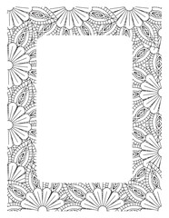 Obraz premium Flower Borders Coloring Books -KDP