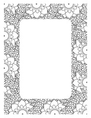 Flower Borders Coloring Books -KDP