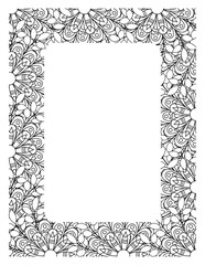 Flower Borders Coloring Books -KDP