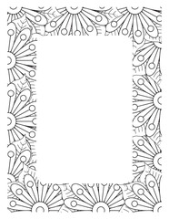 Flower Borders Coloring Books -KDP