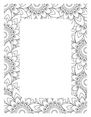 Flower Borders Coloring Books -KDP