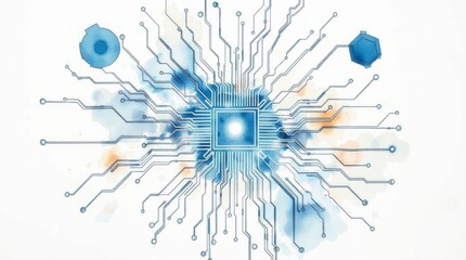 Abstract technology circuit board design for modern digital innovation