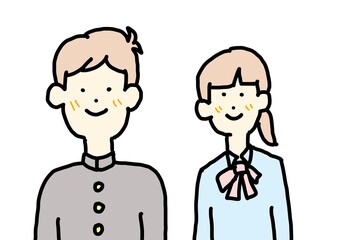 Japanese Students in Uniform Art