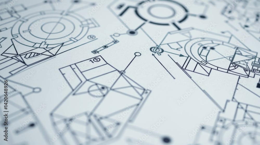 Aufkleber engineering blueprint reveals complex technical design and innovation