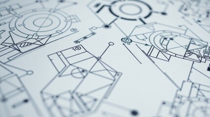 Engineering blueprint reveals complex technical design and innovation