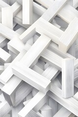 Abstract White Geometric Shapes Background Texture