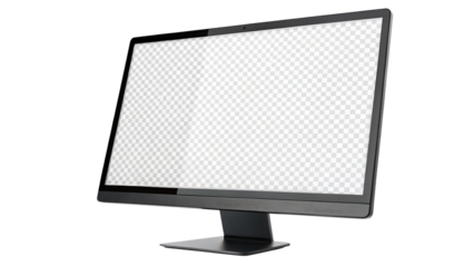 lcd monitor isolated on white