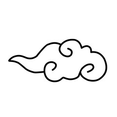Chinese cloud vector icon in curly style