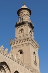 Obraz premium Ornate minaret of a historic mosque.