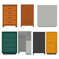 wardrobe collection with different shapes