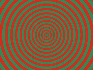 An abstract background image with concentric circles in alternating red and green.  It's a simple, visually engaging pattern.