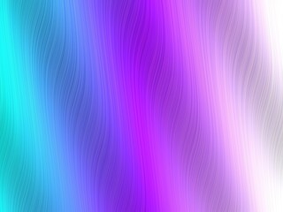 Fototapeta premium An abstract background with a gradient blend of turquoise, purple, and white. Subtle wavy lines create a soft, flowing texture.