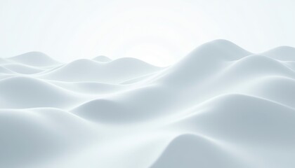 Abstract white waves create a serene atmosphere.