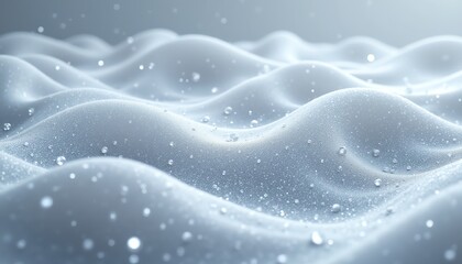 Soft waves with sparkling droplets on surface
