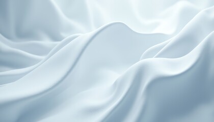 Obraz premium Soft white fabric waves create elegant textures.